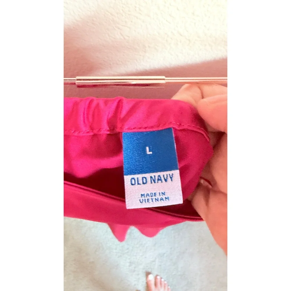 Old Navy 2-Piece Set Women Large Pink Satin Tank & Maxi Skirt Matching Set NEW